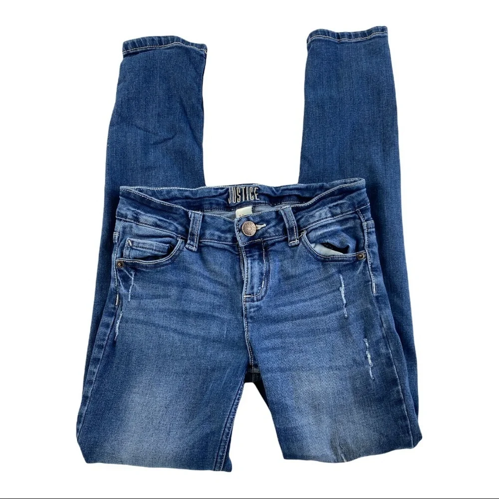 Justice Girls Distressed MidRise Skinny Jeans